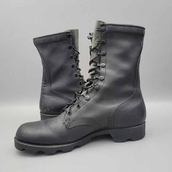 VTG Ro Search Boots Black Leather Combat Military Lace Up Men’s Sz 10 R main image 12